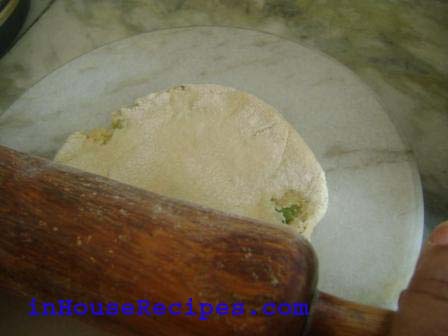 Roll it again to make a flat bread